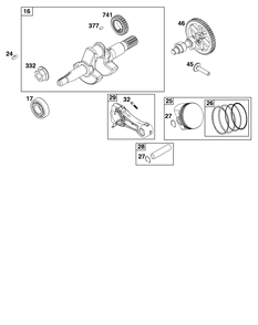 Part Location Diagram of 798549 Briggs and Stratton Crankshaft